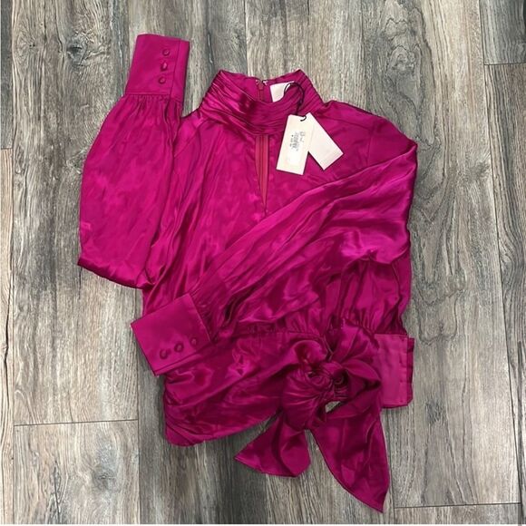 NWT Fuchsia Cinq A Sept Long Sleeve Top Size Medium - Picture 5 of 7